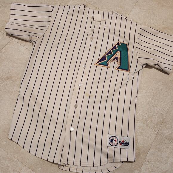 VTG Arizona Diamondbacks LEVY #14 Sewn Majestic MLB Baseball Jersey Mens M USA - Picture 4 of 16